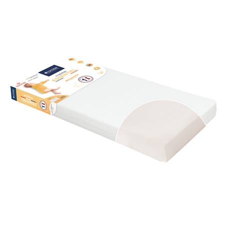 Matelas Bébé Essentiel - CANDIDE - 60x120x10cm - Déhoussable - Confort Traditionnel - Fabriqué En France BLANC 3 - vertbaudet enfant 