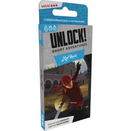 Jeu de société - AC-DÉCO - Unlock! - Short Adventures : Red Mask - Escape Game - 1 joueur ou plus - 30 min BLANC 1 - vertbaudet enfant 