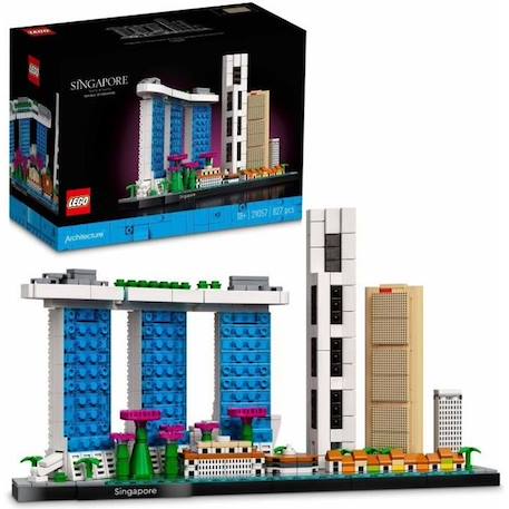 LEGO® 21057 Architecture Singapour, Loisirs Créatifs pour Adultes, Collection Skyline, Décoration pour La Maison VERT 1 - vertbaudet enfant 