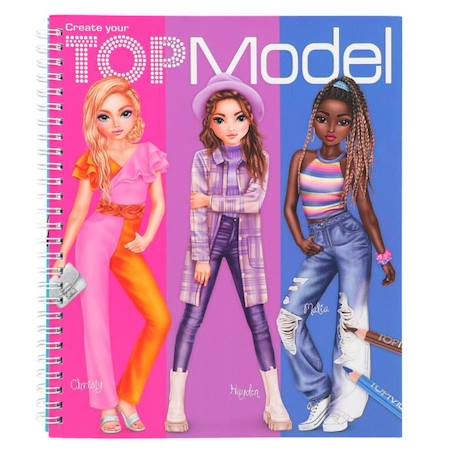 Album coloriage et création TOP Model modèle Create your TOPModel BLANC 1 - vertbaudet enfant 