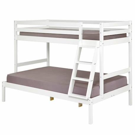 Pack lit superposé avec 2 matelas Julian   Blanc 120x190 cm BLANC 1 - vertbaudet enfant 