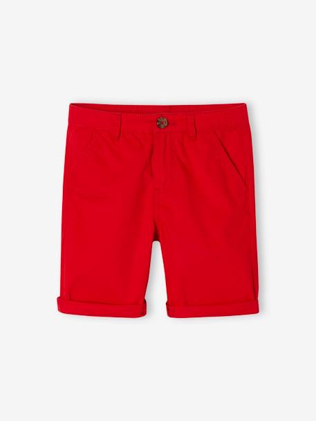 Bermuda chino garçon beige+BLEU+bleu grisé+rouge+sable+vert 21 - vertbaudet enfant 
