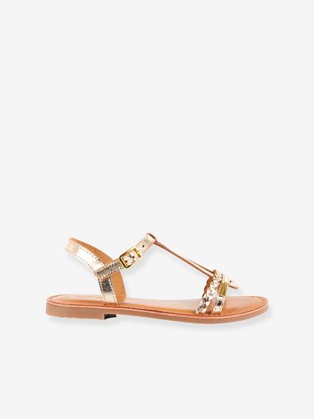 Sandales cuir fille Badou PAR M. BELARBI argent+beige doré+marine 5 - vertbaudet enfant 