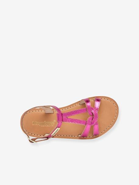 Sandales cuir enfant Backle PAR M. BELARBI blanc+fuchsia+turquoise 6 - vertbaudet enfant 