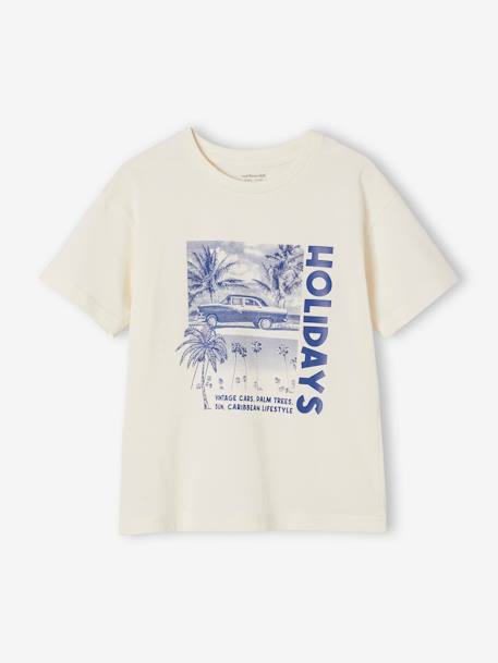 Tee-shirt photoprint garçon corail+écru+vert d'eau 5 - vertbaudet enfant 