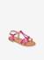 Sandales cuir enfant Backle PAR M. BELARBI blanc+fuchsia+turquoise 4 - vertbaudet enfant 