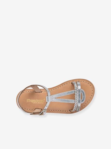 Sandales cuir fille Badou PAR M. BELARBI argent+beige doré+marine 3 - vertbaudet enfant 