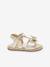 Sandales cuir bébé à scratchs Izorro LES TROPEZIENNES® PAR M. BELARBI beige doré+rose 2 - vertbaudet enfant 