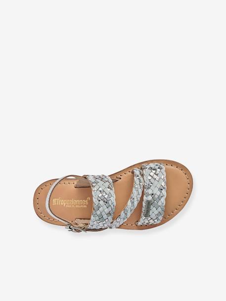 Sandales cuir enfant Bamako BY M. BELARBI argent+multicolore 3 - vertbaudet enfant 