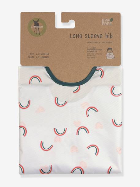 Lot de 2 bavoirs manches longues LÄSSIG bleu glacier+blush+Happy Rascals Cœur+Happy Rascals Smile+lilas+Little Forest lapin - Rose + b+Little Forest Renard - Vert ol+Little Mateys orange épicée+Little Mateys royal bleu+Tiny Farmer Mouton - Blanc+vert 9 - vertbaudet enfant 