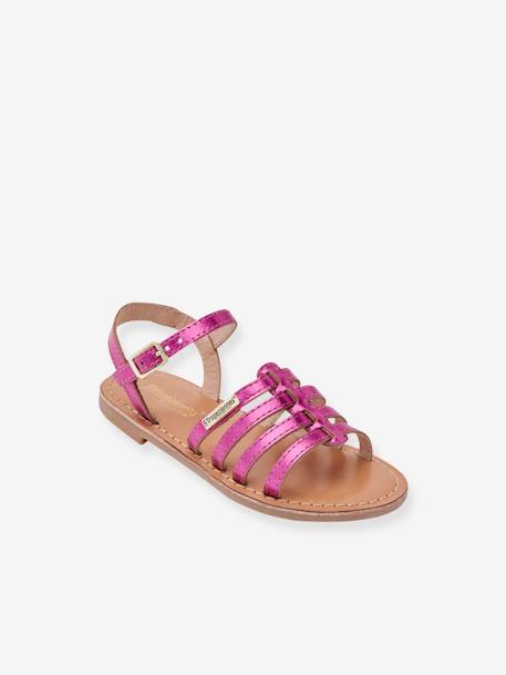 Sandales Berlioz beige doré+fuchsia 4 - vertbaudet enfant 