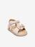 Sandales cuir bébé à scratchs Izorro PAR M. BELARBI beige doré+rose 4 - vertbaudet enfant 