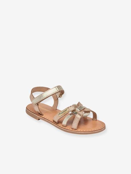 Sandales cuir enfant Badalia PAR M. BELARBI beige doré 1 - vertbaudet enfant 