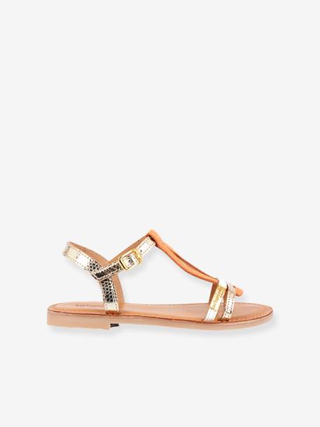 Sandales cuir enfant Bada PAR M. BELARBI beige doré+bronze 2 - vertbaudet enfant 