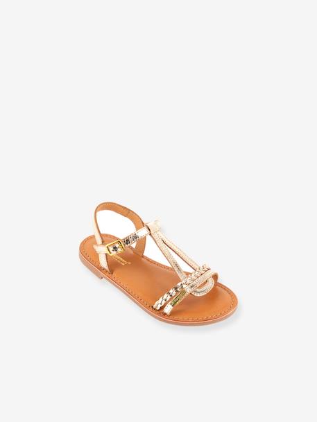 Sandales cuir fille Badou PAR M. BELARBI argent+beige doré+marine 4 - vertbaudet enfant 