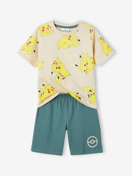 Pyjashort bicolore garçon Pokemon® Argile/vert émeraude 1 - vertbaudet enfant 
