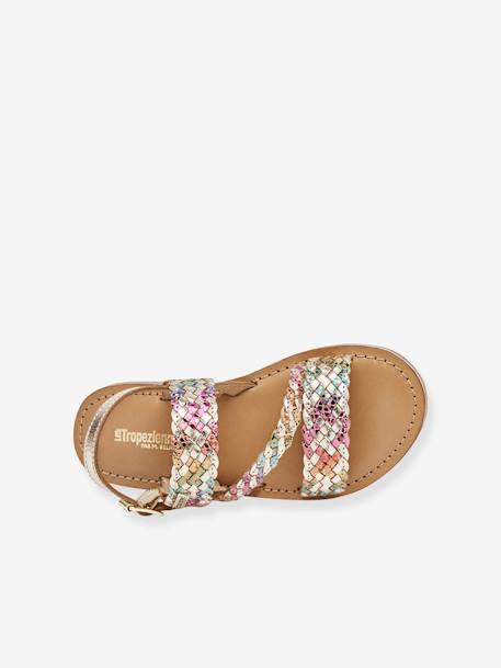 Sandales cuir enfant Bamako BY M. BELARBI argent+multicolore 6 - vertbaudet enfant 