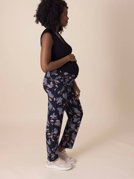 Pantalon de grossesse Amir ENVIE DE FRAISE bleu imprimé 1 - vertbaudet enfant 