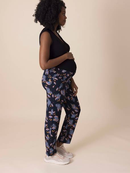 Pantalon de grossesse Amir bleu imprimé 1 - vertbaudet enfant 