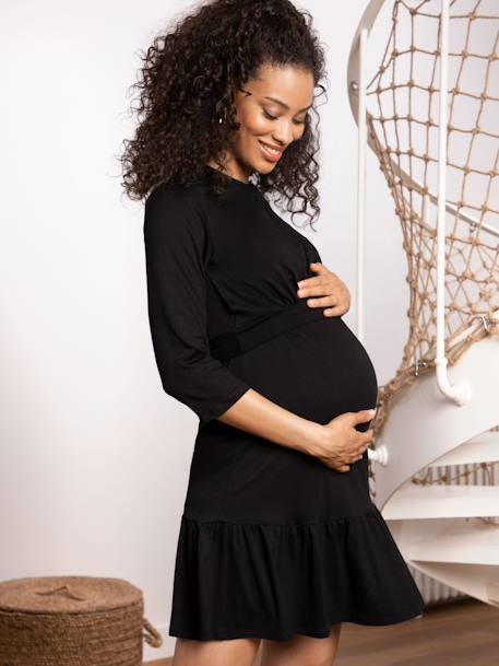 Robe de grossesse Jenna ENVIE DE FRAISE noir 1 - vertbaudet enfant 