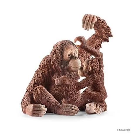 Figurine SCHLEICH - Orang-outan femelle - Jouet éducatif pour enfant MARRON 3 - vertbaudet enfant 