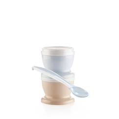 -THERMOBABY 2 PETITS POTS POUR NOURRITURE Fleur Bleue