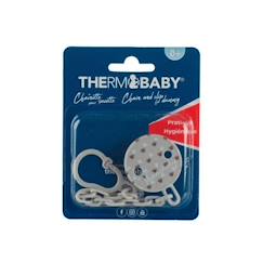 Puériculture-THERMOBABY Attache sucette clip - Gris Savane