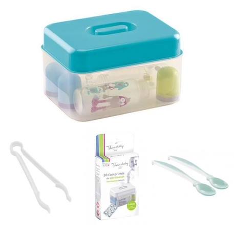Kit stérilisation biberon - THERMOBABY - Micro-onde - Boîte stérilisatrice - Pince à biberon - Cuillères douces BLANC 1 - vertbaudet enfant 