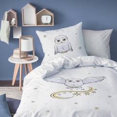 Linge de maison et décoration-Parure de lit imprimée 100% coton, HARRY POTTER OWL. Taille : 140x200 cm