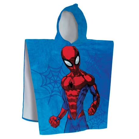 Cape de bain imprimée 100% coton, SPIDERMAN HERO. Taille : 60x120 cm  - vertbaudet enfant