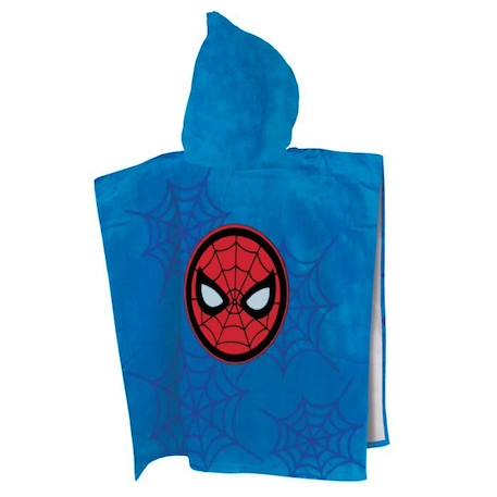 Cape de bain imprimée 100% coton, SPIDERMAN HERO. Taille : 60x120 cm BLEU 4 - vertbaudet enfant 