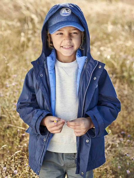 Garçon-Parka garçon 3 en 1 mi-saison doudoune sans manches amovible