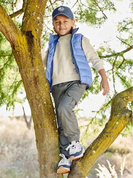 Pantalon garçon battle facile à enfiler bleu glacier+kaki foncé+taupe 1 - vertbaudet enfant 