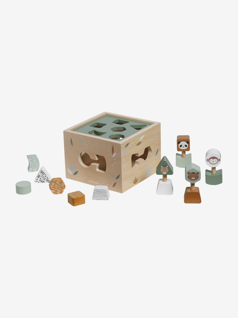 Boulier 2 En 1 En Bois Vertbaudet – Jeu D’Empilage Écureuil Ou Tigre – Éveil Motricité Fine Dès 10 Mois – Bois FSC
