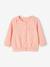 Ensemble bébé fille 3 pièces robe cardigan bandeau bleu grisé+corail+vieux rose 12 - vertbaudet enfant 