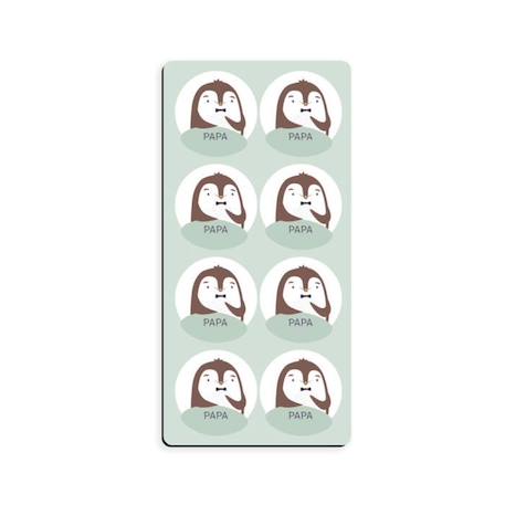 Magnets papa - L'Atelier Gigogne - de jolis magnets colorés pour compléter le semainier de L'Atelier Gigogne VERT 1 - vertbaudet enfant 