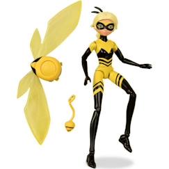 Jouet-Jeux d'imagination-Figurines, mini mondes, héros et animaux-Mini-poupée Queen Bee - MIRACULOUS - 12 cm - Jaune et noir - 4 ans et plus
