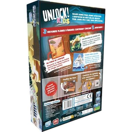 Unlock! Kids Histoires Mythes|Asmodee - Escape Game - 3 histoires chacunes 2 aventures - Dés 6ans BLANC 6 - vertbaudet enfant 
