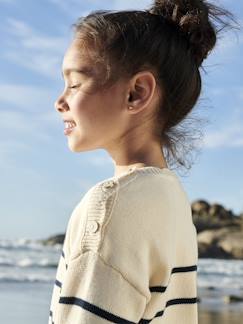-Pull fille marinière fantaisie 