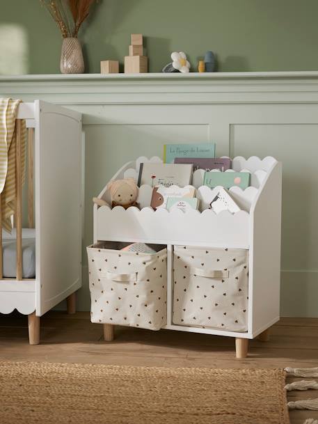 Meuble de rangement 2 cases + étagère-bibliothèque FESTON blanc 2 - vertbaudet enfant 