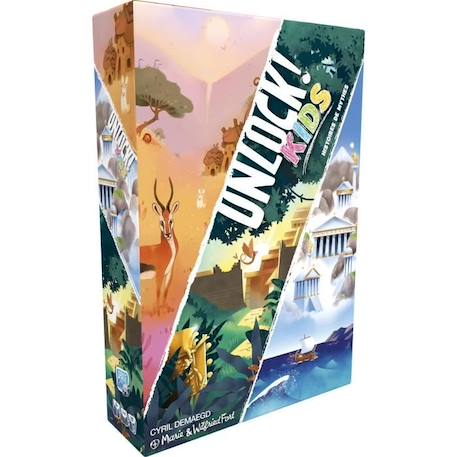 Unlock! Kids Histoires Mythes|Asmodee - Escape Game - 3 histoires chacunes 2 aventures - Dés 6ans BLANC 1 - vertbaudet enfant 