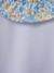 Tee-shirt fille col tissu Liberty- coton biologique CYRILLUS bleu grisé 3 - vertbaudet enfant 