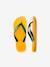 Tongs enfant Brasil Logo jaune+pêche 6 - vertbaudet enfant 