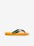 Tongs enfant Brasil Logo jaune+pêche 2 - vertbaudet enfant 