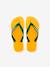 Tongs enfant Brasil Logo jaune+pêche 4 - vertbaudet enfant 