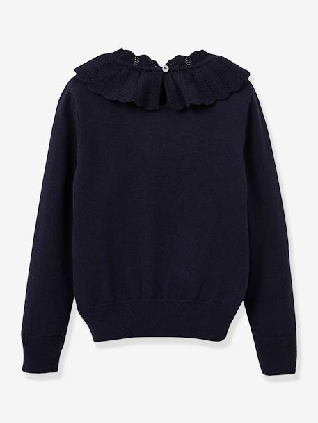 Pull à collerette fille CYRILLUS marine 2 - vertbaudet enfant 