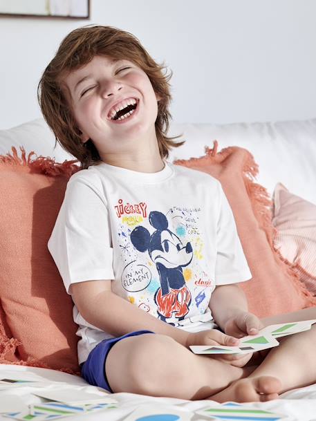 Pyjashort bicolore garçon Disney® Mickey Blanc/bleu 7 - vertbaudet enfant 