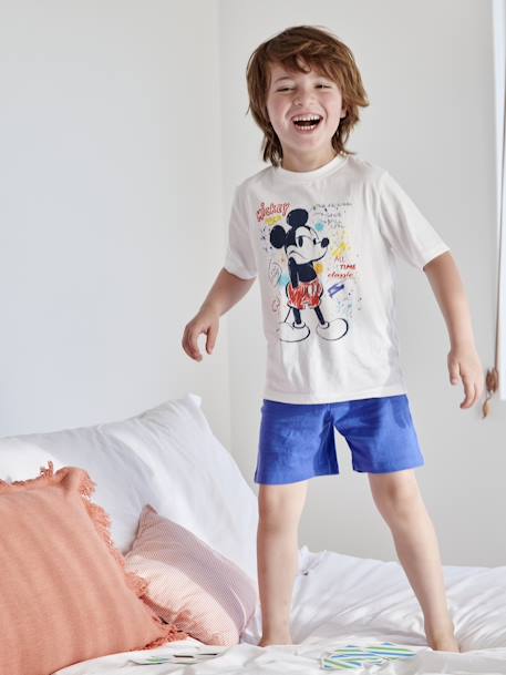 Pyjashort bicolore garçon Disney® Mickey Blanc/bleu 1 - vertbaudet enfant 