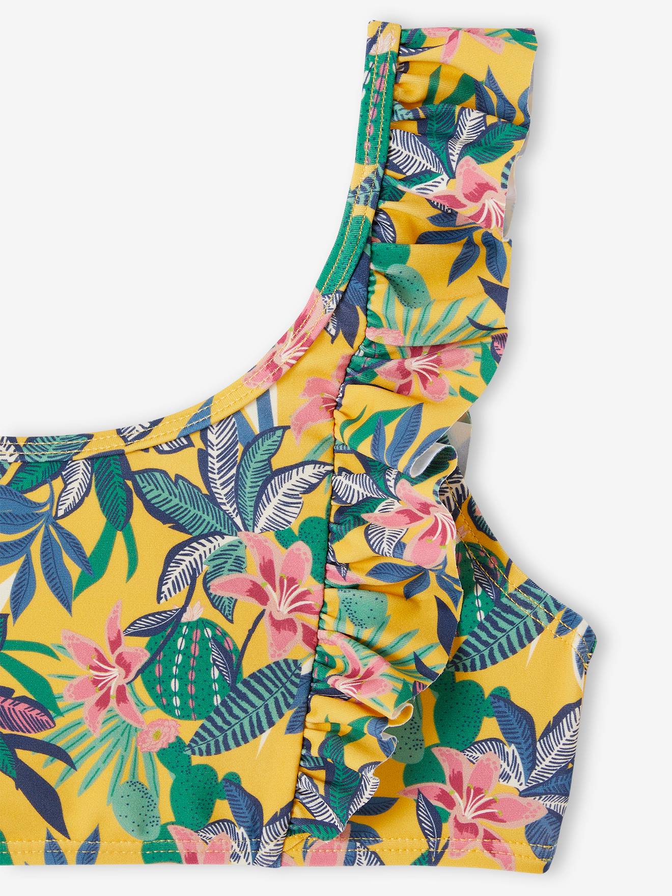 Maillot De Bain 1 Pièce Avec Flotteur Intégré Pour Fille 4-8 Ans - Manches Courtes - Pour Piscine Et Plage - 2