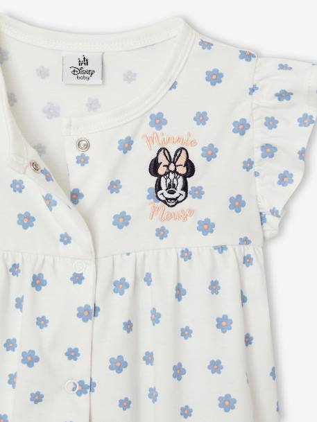 Combinaison short bébé fille Disney Minnie blanc imprimé 3 - vertbaudet enfant 